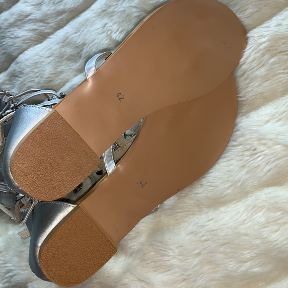 Size 10 Strappy boots sandals Bling sparkling Glam jewelled boot sandals 42 - Picture 9 of 12